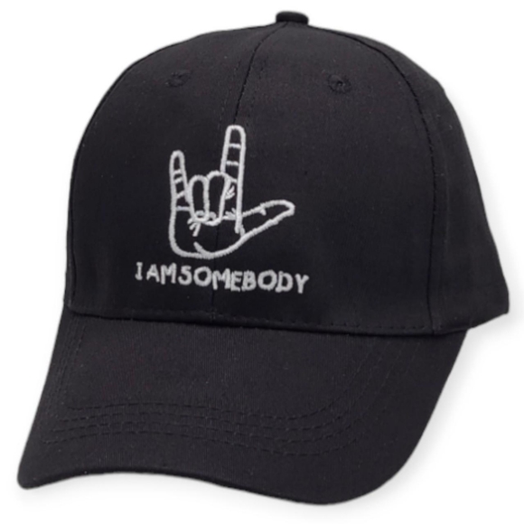 New Black Unisex I am Somebody Snapback Cap Hat - Picture 1 of 5
